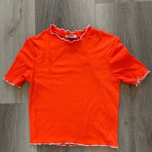 Orange Zara crop top